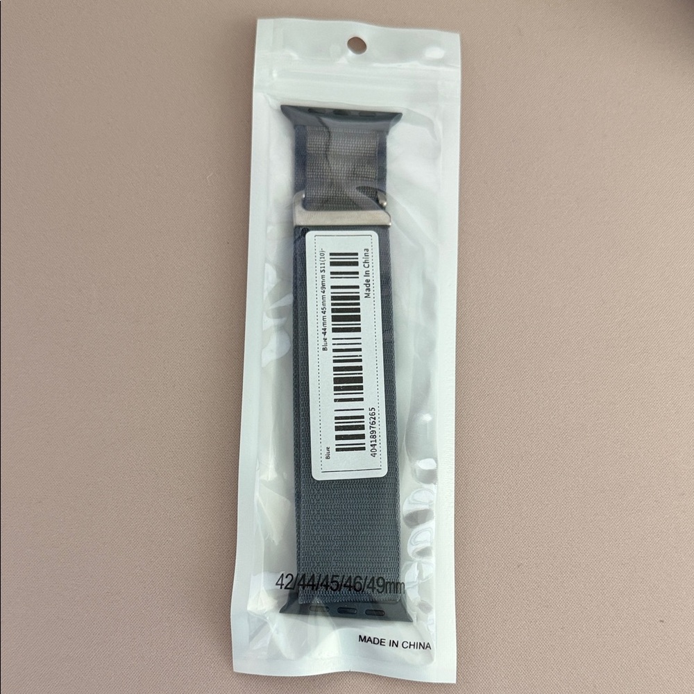 Blue and Gray Nylon Watch Band for Apple Watch